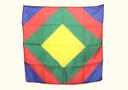 tour de magie : Foulard Multicolore - 4 losanges (45 x 45 cm)