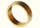 tour de magie : Magnetic ring - Gold - Letters - Large (21 mm)