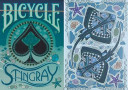 Gilded Bicycle Stingray (Teal) Playing Cards