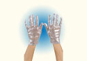 Vente Flash  : Paire de gants blancs à paillettes