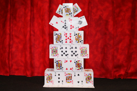 Château de mini cartes à 6 étages