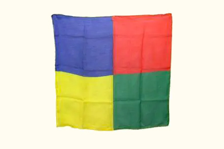 Foulard Multicolore - 4 carrés (45 x 45 cm)