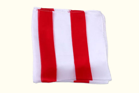 Foulard Rouge et Blanc (45 x 45 cm)