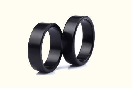 Bague aimantée Plate Noire (19 mm)