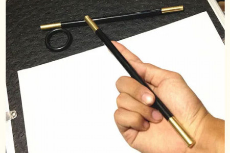 Magic Wand in Black (With Brass Tips)