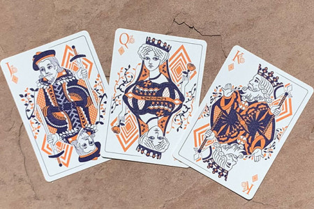 Gilded Bicycle Snail (Orange) Playing Cards