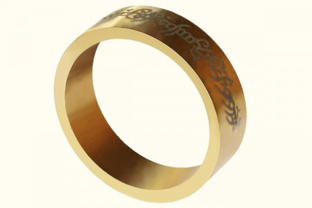 Magnetic ring - Gold - Letters - Large (21 mm)