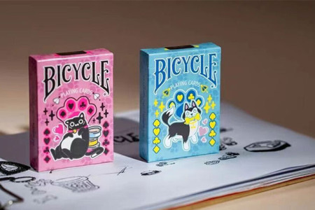 Bicycle Cat (Pink) Playing Cards