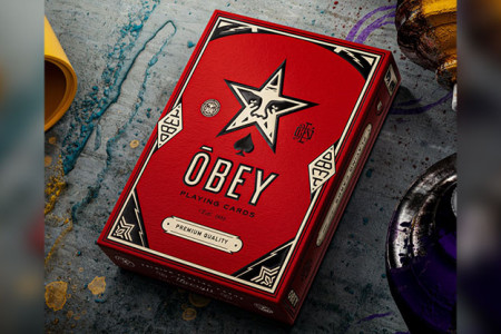 Obey Red Edition Playing Cards by theory11