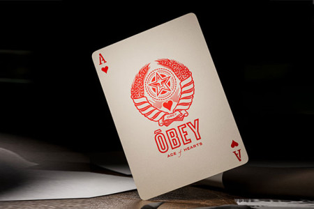 Obey Red Edition Playing Cards by theory11